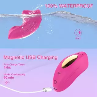 App Remote Control Wearable Panty Vibrator, Rose Vibrator for Panties Dual Stimulator Dual Motor Butterfly Slip Vibrator G Spot,
