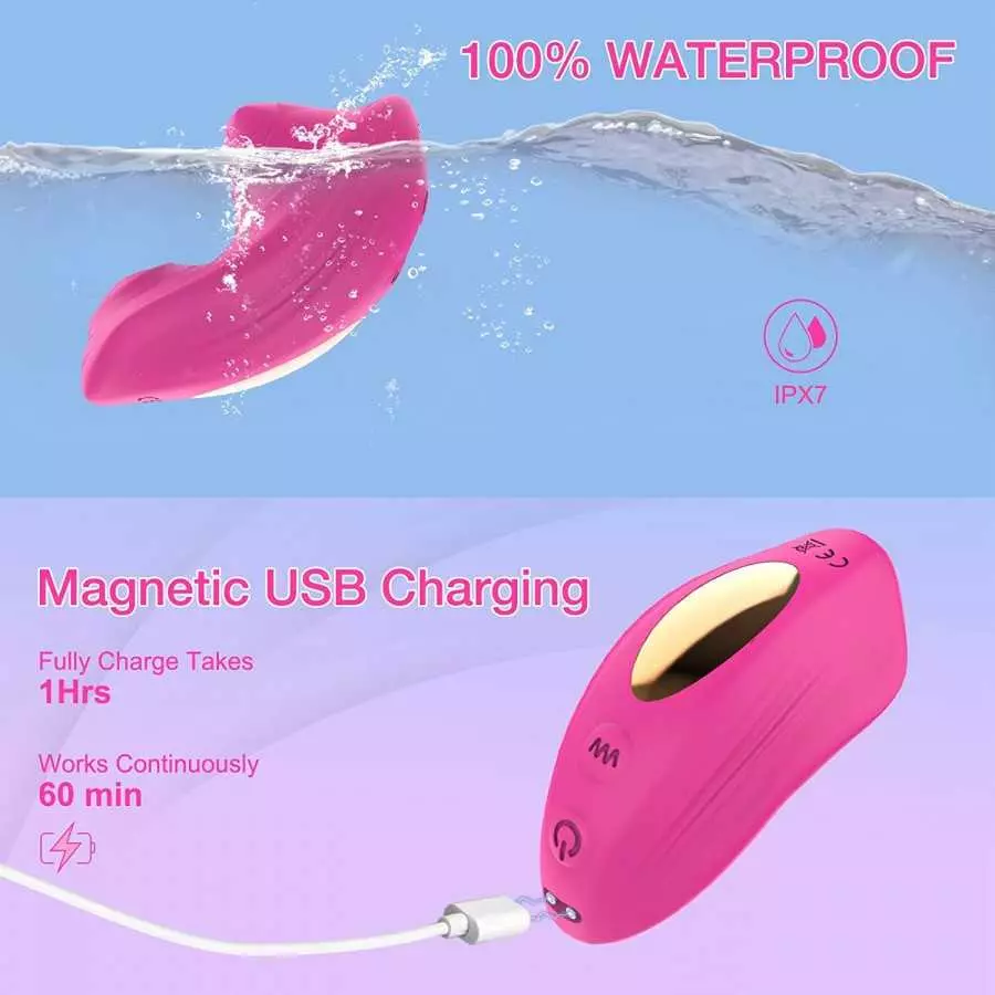 App Remote Control Wearable Panty Vibrator, Rose Vibrator for Panties Dual Stimulator Dual Motor Butterfly Slip Vibrator G Spot,