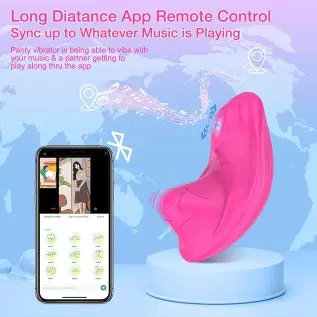 App Remote Control Wearable Panty Vibrator, Rose Vibrator for Panties Dual Stimulator Dual Motor Butterfly Slip Vibrator G Spot,