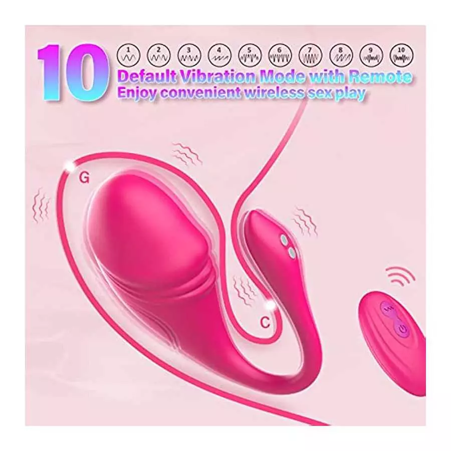 Vibrating Wearable G-spot Egg Vibrator, Smart APP Remote Control Pantie Vibe Dildo Anal Sex Toys with 10 Vibration Modes, Waterp