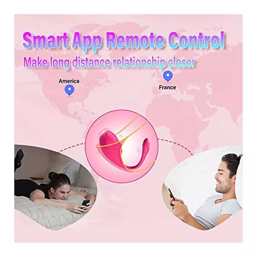 Vibrating Wearable G-spot Egg Vibrator, Smart APP Remote Control Pantie Vibe Dildo Anal Sex Toys with 10 Vibration Modes, Waterp