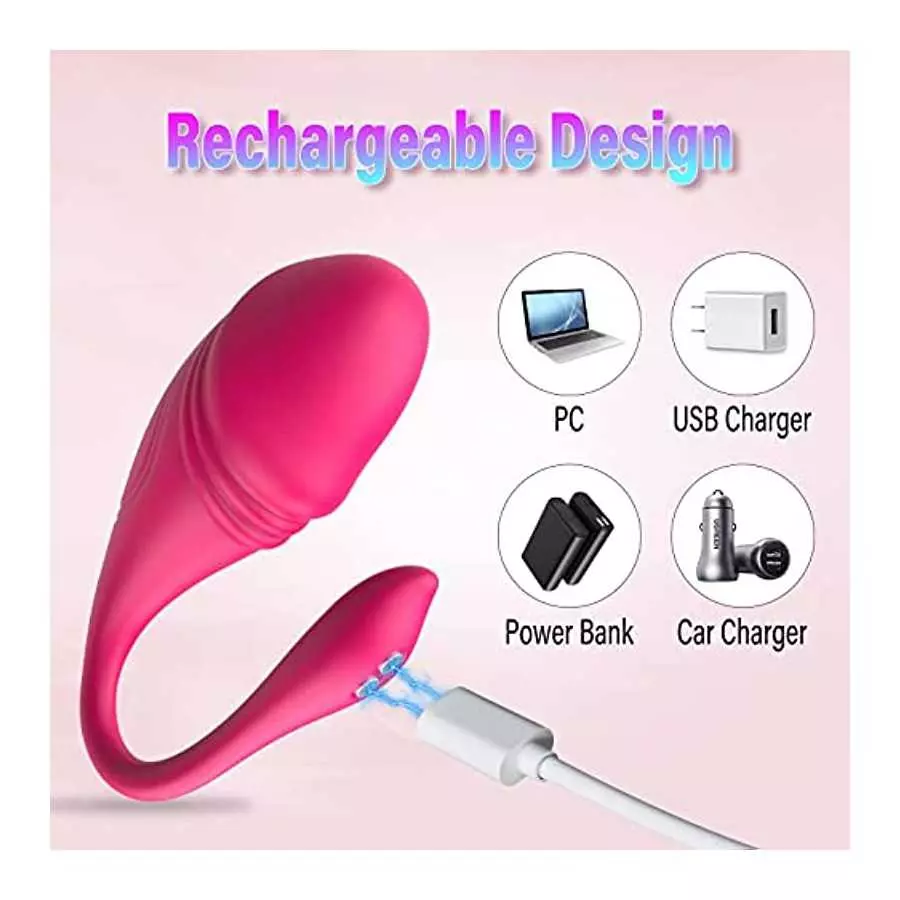 Vibrating Wearable G-spot Egg Vibrator, Smart APP Remote Control Pantie Vibe Dildo Anal Sex Toys with 10 Vibration Modes, Waterp