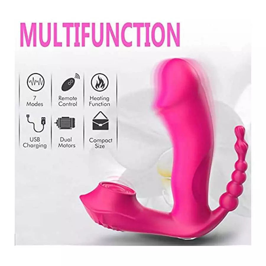 collahelper G Spot Clitoral Anal Vibrator Sex Toy with 7 Vibration Modes Waterproof Rechargeable Rose Toy Adult Toy for Women