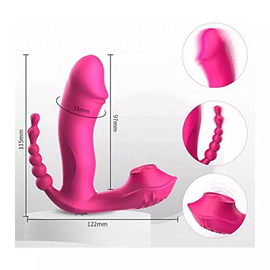 collahelper G Spot Clitoral Anal Vibrator Sex Toy with 7 Vibration Modes Waterproof Rechargeable Rose Toy Adult Toy for Women