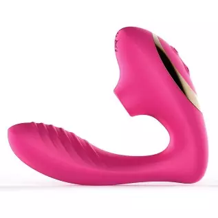 Tracy's Dog Clitoral Sucking Vibrator for Clit G Spot, Dual Stimulation Adult Sex Toys with 10 Suction and Vibration Patterns fo