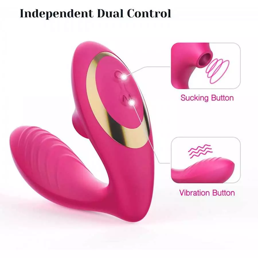 Tracy's Dog Clitoral Sucking Vibrator for Clit G Spot, Dual Stimulation Adult Sex Toys with 10 Suction and Vibration Patterns fo