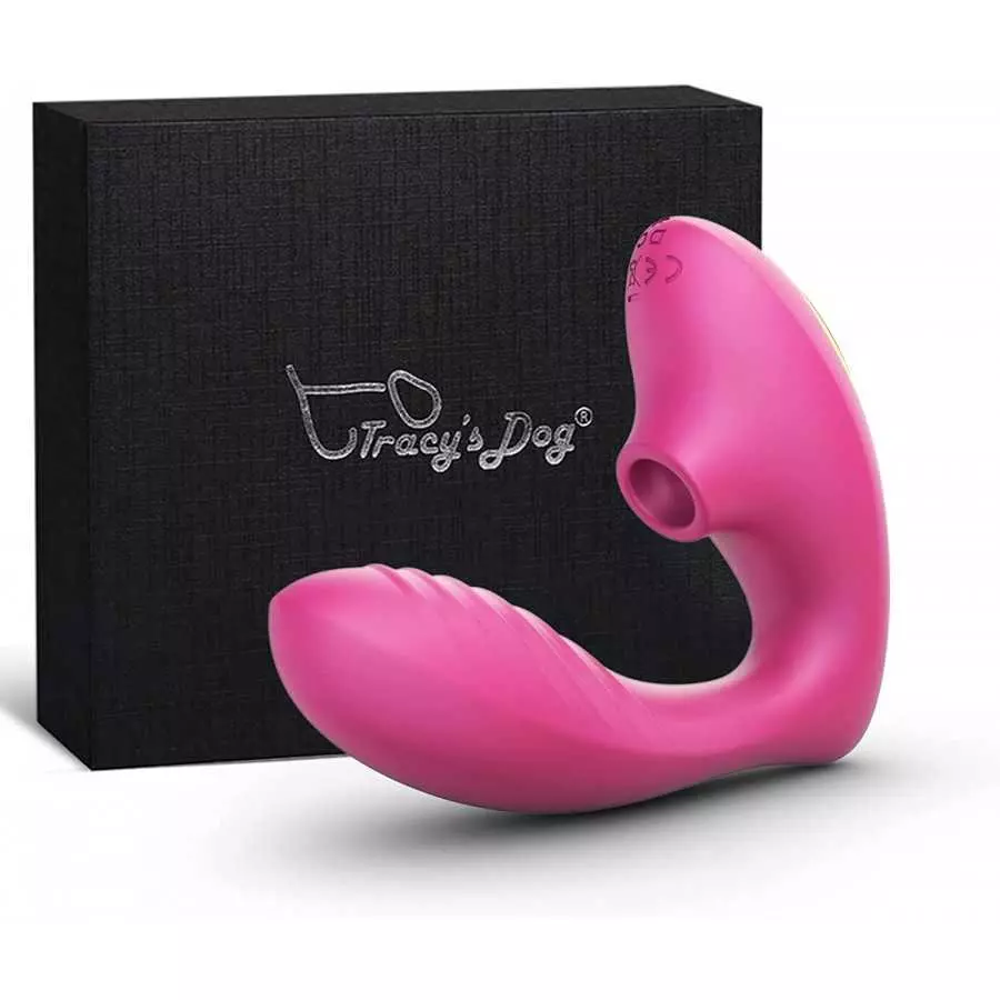 Tracy's Dog Clitoral Sucking Vibrator for Clit G Spot, Dual Stimulation Adult Sex Toys with 10 Suction and Vibration Patterns fo