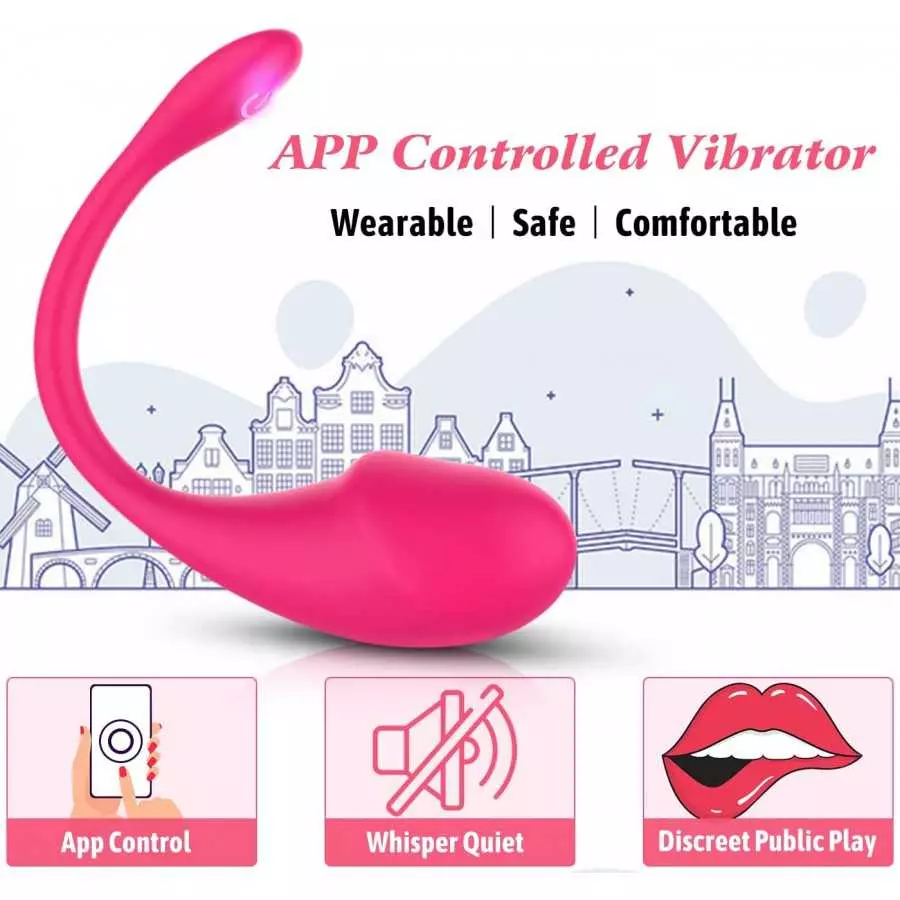 Wearable Panty G-spot Vibrator Dildo with APP Control, ELPENG Long Distance Silicone Vibrating Panties Vaginal Stimulator Clitor