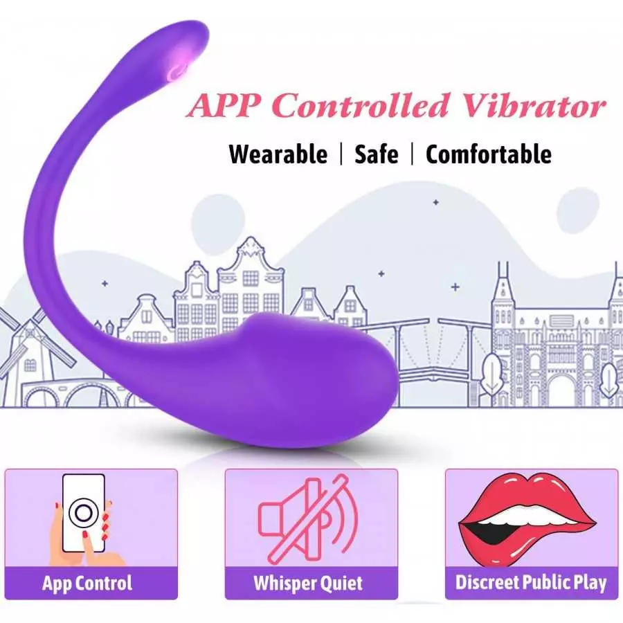 Wearable Panty G-spot Vibrator Dildo with APP Control, ELPENG Long Distance Silicone Vibrating Panties Vaginal Stimulator Clitor