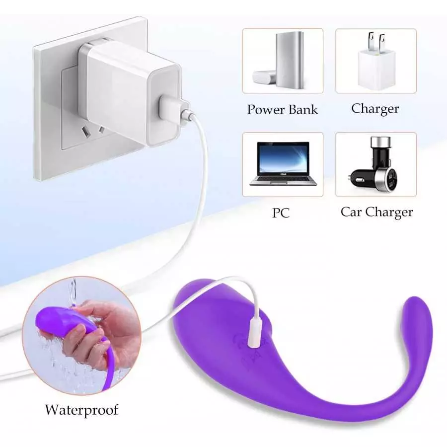 Wearable Panty G-spot Vibrator Dildo with APP Control, ELPENG Long Distance Silicone Vibrating Panties Vaginal Stimulator Clitor