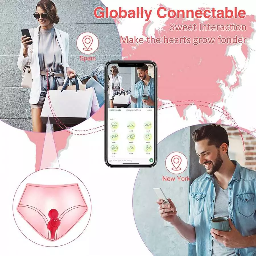 Wearable Panty G spot Bullet Vibrator with Remote & App Long Distance Control for G Spot Clit Stimulator,Vibrating Panties Vibra