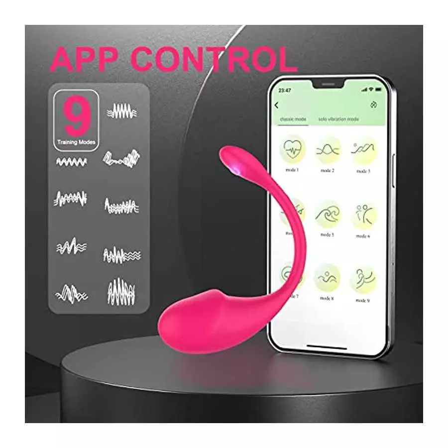 Pelvic Floor Trainer with APP 360° Flexible Silicone and Waterproof-Red