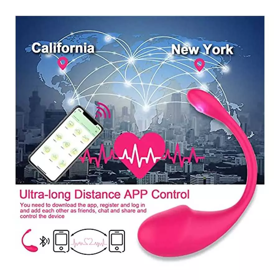 Pelvic Floor Trainer with APP 360° Flexible Silicone and Waterproof-Red