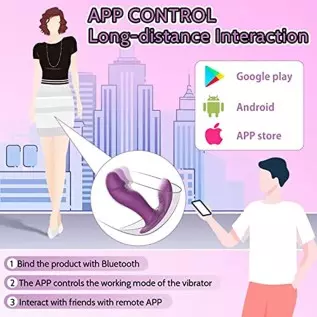 Clitoral G Spot Vibrator Adult Toys for Women with 8+9 Wiggling & Vibrating Stimulation Modes, Banenu APP Remote Control Couple 