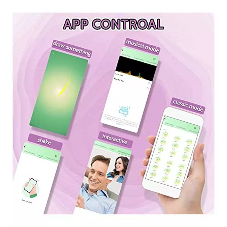 Clitoral G Spot Vibrator Adult Toys for Women with 8+9 Wiggling & Vibrating Stimulation Modes, Banenu APP Remote Control Couple 