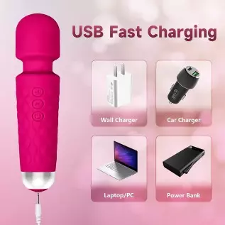 Massage Wand Vibrator, Bullet Vibrator, G-Spot Wand Vibrator Clit Clitoralis Stimulator, 20 Patterns & 8 Speeds Sex Toy for Wome Massage Wand Vibrator, Bullet Vibrator, G-Spot Wand Vibrator Clit Clitoralis Stimulator, 20 Patterns & 8 Speeds Sex Toy for Wome