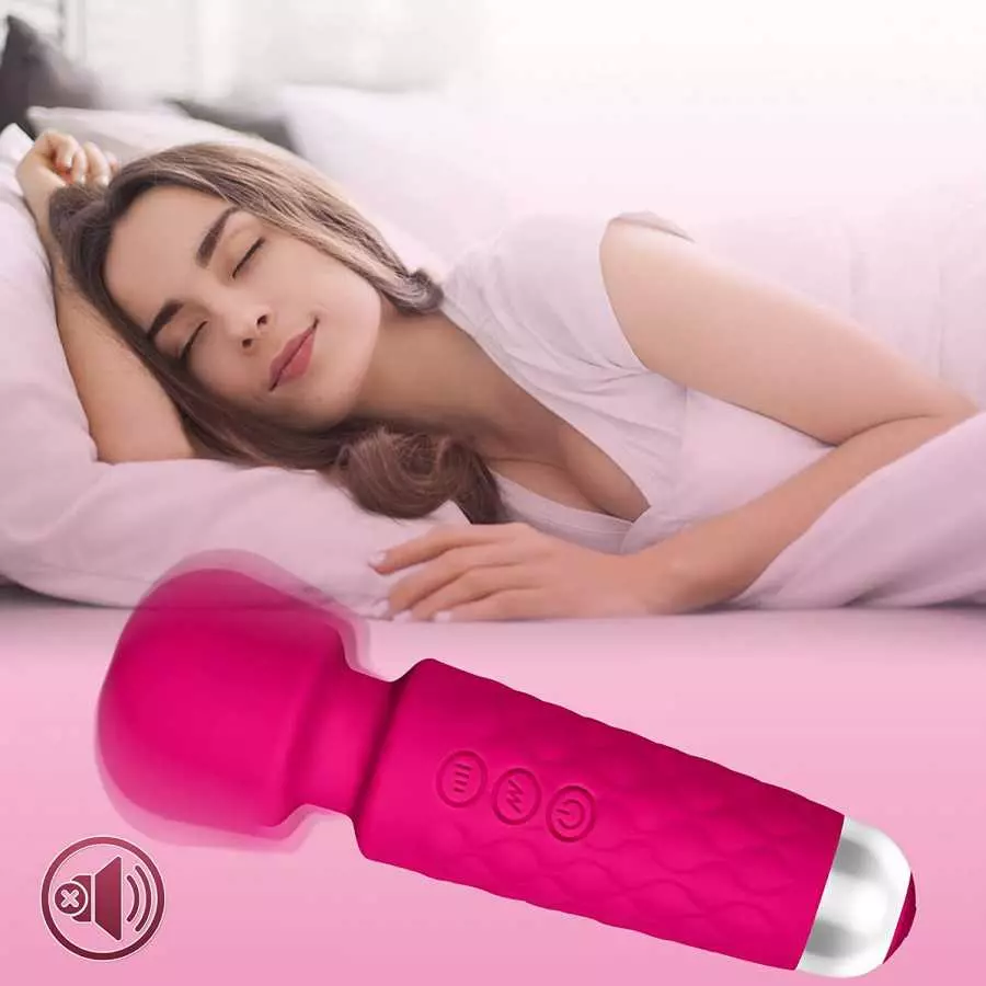Massage Wand Vibrator, Bullet Vibrator, G-Spot Wand Vibrator Clit Clitoralis Stimulator, 20 Patterns & 8 Speeds Sex Toy for Wome