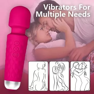 Massage Wand Vibrator, Bullet Vibrator, G-Spot Wand Vibrator Clit Clitoralis Stimulator, 20 Patterns & 8 Speeds Sex Toy for Wome Massage Wand Vibrator, Bullet Vibrator, G-Spot Wand Vibrator Clit Clitoralis Stimulator, 20 Patterns & 8 Speeds Sex Toy for Wome