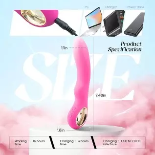 Soulow G Spot Vibrator Dildo with 10 Vibration Modes - Sex Toys for Clitoral Vagina and Anal Stimulation - Adult Sex Toys for Wo