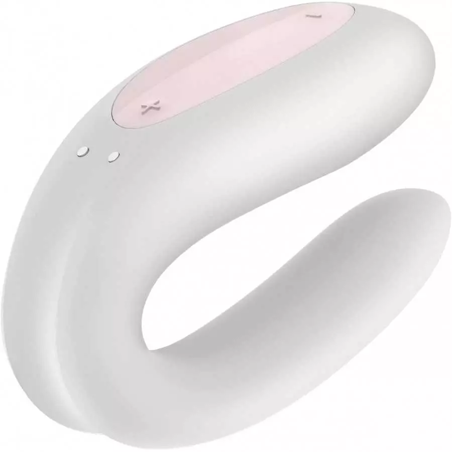 Satisfyer Double Joy Couples Vibrator with App Control - G-Spot and Clitoral Stimulation, Partner Toy, U-Shape, Wearable During 