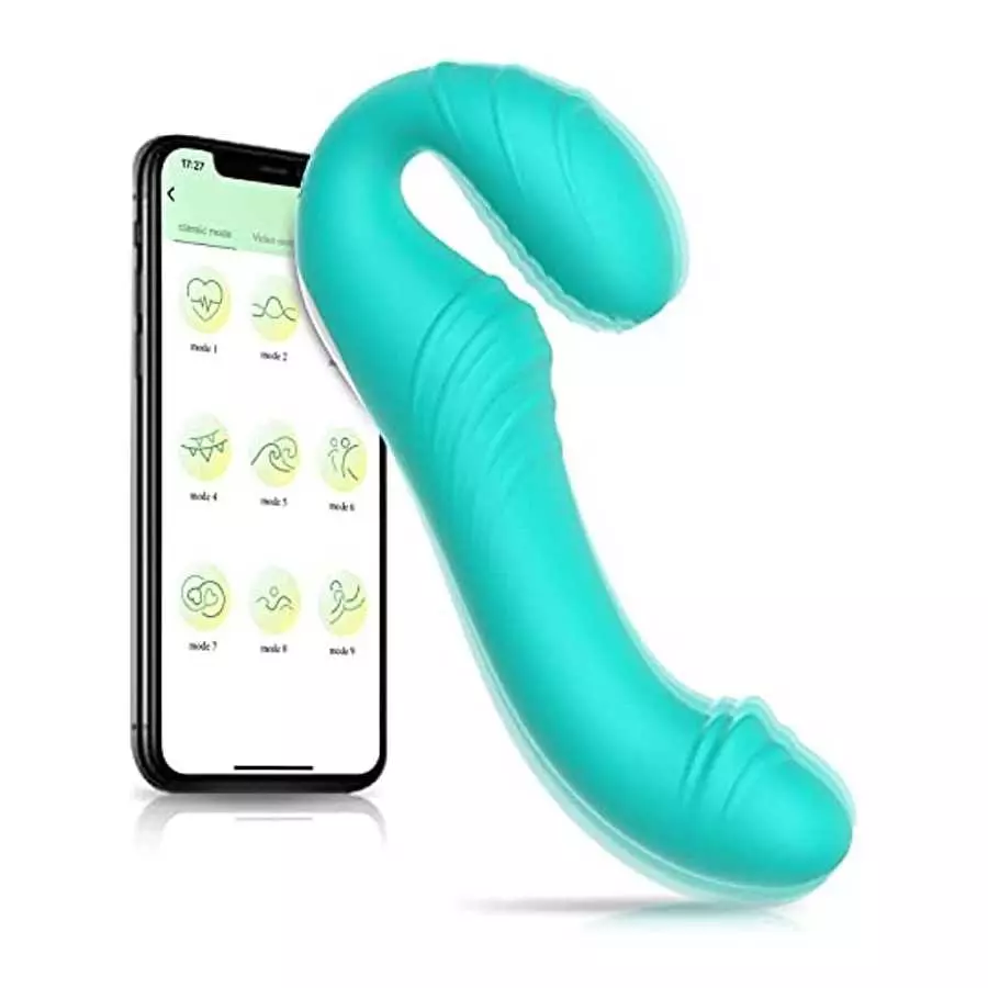 Strapless Strap-on Dildo Vibrators, Adult Sex Toys for Women,Lesbian with 9 Vibrating Modes, App Control Double Ended Vibrator, Strapless Strap-on Dildo Vibrators, Adult Sex Toys for Women,Lesbian with 9 Vibrating Modes, App Control Double Ended Vibrator,
