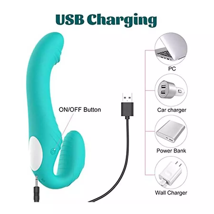 Strapless Strap-on Dildo Vibrators, Adult Sex Toys for Women,Lesbian with 9 Vibrating Modes, App Control Double Ended Vibrator, 