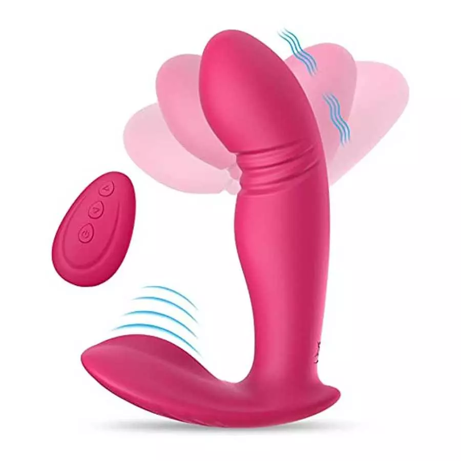 Intense Wearable Vibrator with Bendable Head - BOMBEX Lucas, Discreet Quiet Panty Vibrator with Remote G Spot & Clitorals Stimul Intense Wearable Vibrator with Bendable Head - BOMBEX Lucas, Discreet Quiet Panty Vibrator with Remote G Spot & Clitorals Stimul