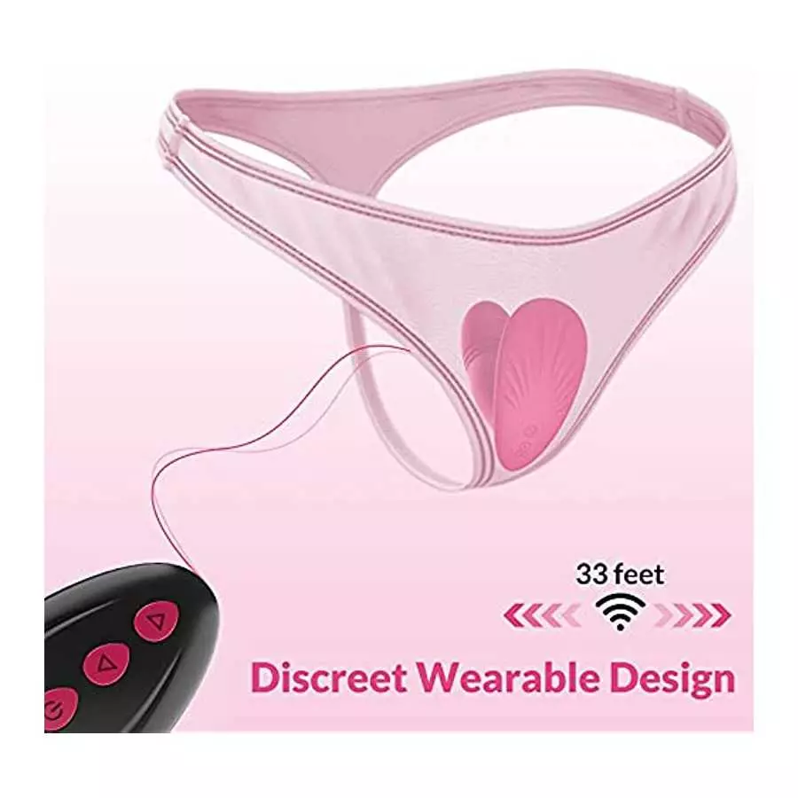 Intense Wearable Vibrator with Bendable Head - BOMBEX Lucas, Discreet Quiet Panty Vibrator with Remote G Spot & Clitorals Stimul