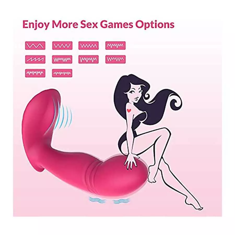 Intense Wearable Vibrator with Bendable Head - BOMBEX Lucas, Discreet Quiet Panty Vibrator with Remote G Spot & Clitorals Stimul