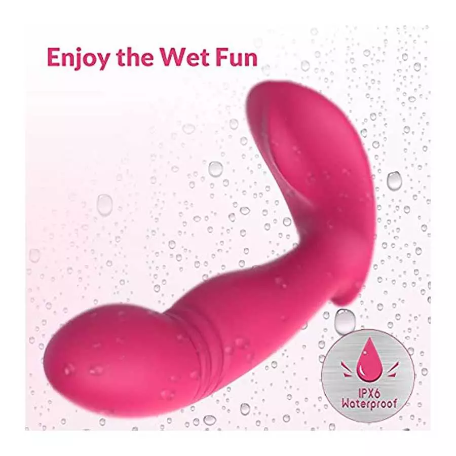 Intense Wearable Vibrator with Bendable Head - BOMBEX Lucas, Discreet Quiet Panty Vibrator with Remote G Spot & Clitorals Stimul