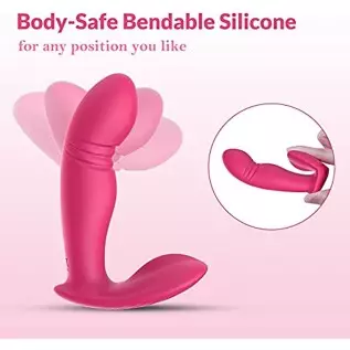 Intense Wearable Vibrator with Bendable Head - BOMBEX Lucas, Discreet Quiet Panty Vibrator with Remote G Spot & Clitorals Stimul Intense Wearable Vibrator with Bendable Head - BOMBEX Lucas, Discreet Quiet Panty Vibrator with Remote G Spot & Clitorals Stimul