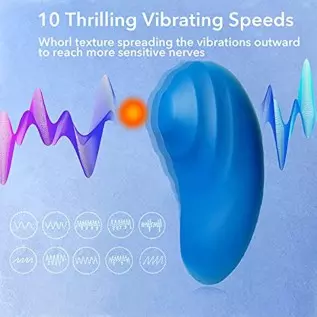Clitoris Vibrator with Thread Tip - Limorui, Mini Vibrator Clit, Liquid Silicone Clitoral Stimulator, Powerful Nipple Vibrator, 