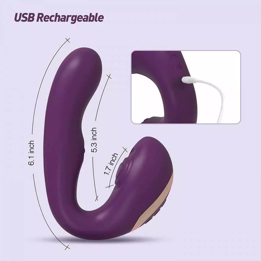 G Spot Clitoral Vibrator for Clit and Vagina Stimulation,Rechargeable Dildo Vibrator with Multi Powerful Vibrations. Adult Sex T