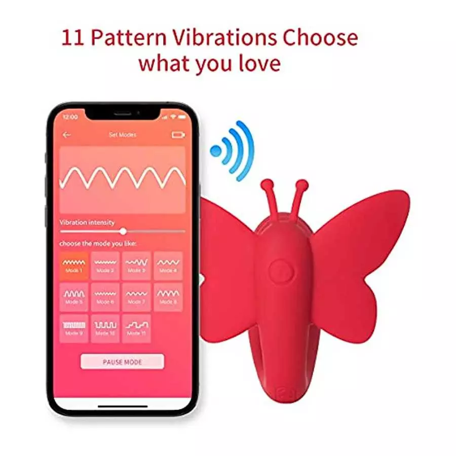ToyCod Wearable Couple Vibrator with APP Remote Control, G-spot Clitoral Vibrator for Women, Wireless Butterfly Vibrator with 11