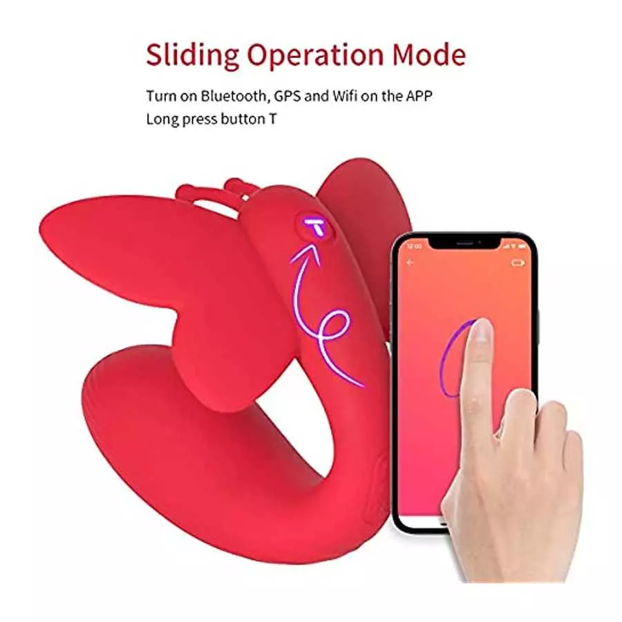 ToyCod Wearable Couple Vibrator with APP Remote Control, G-spot Clitoral Vibrator for Women, Wireless Butterfly Vibrator with 11