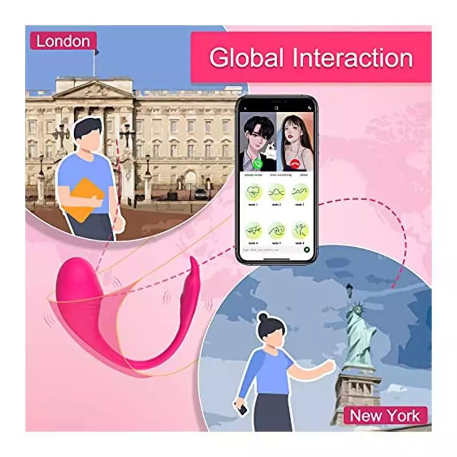 Adult Sex Toys Women Sex Toy-Wearable Panty Couple Vibrator Dildo with 10 Vibrations, Long Distance Vibe Rechargeable Vibrating 