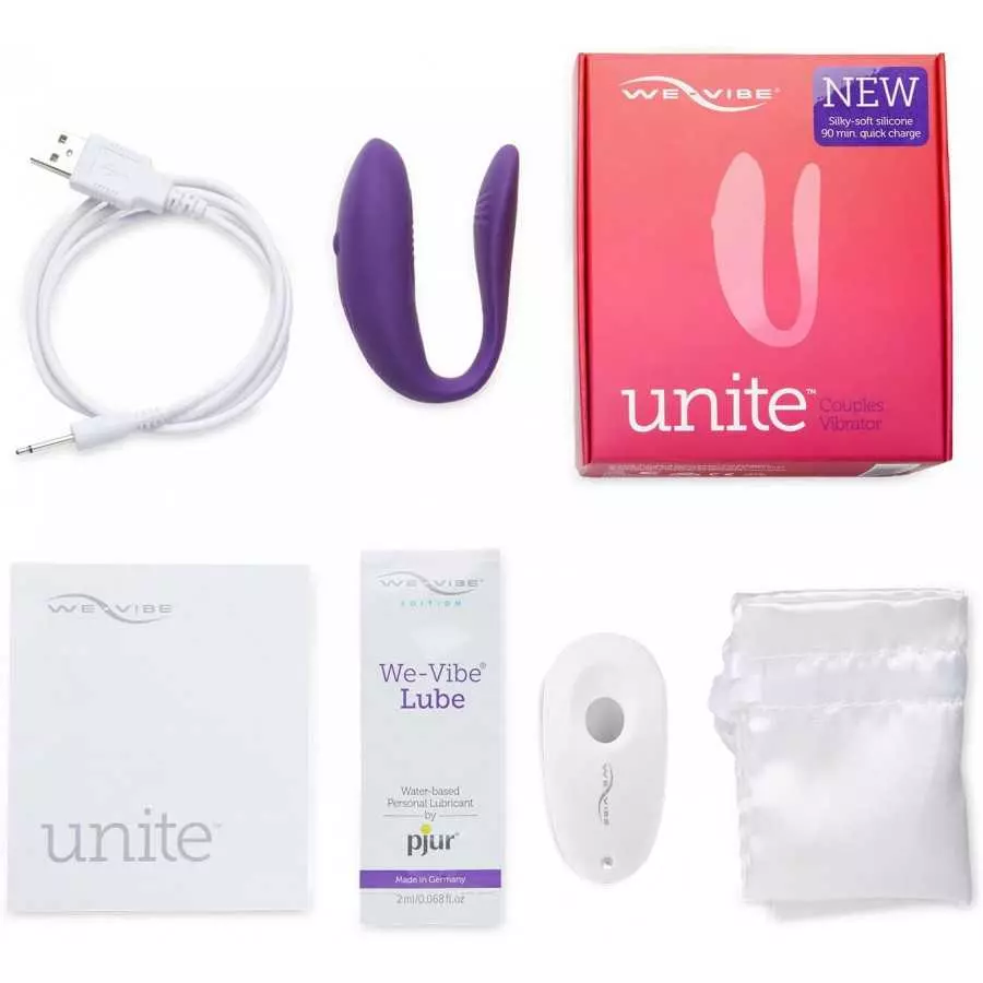 We-Vibe Unite Remote Couples Vibrator - Vibrating Sex Toy for Couples - G-spot and Clitoris Stimulation - Waterproof - Remote Co