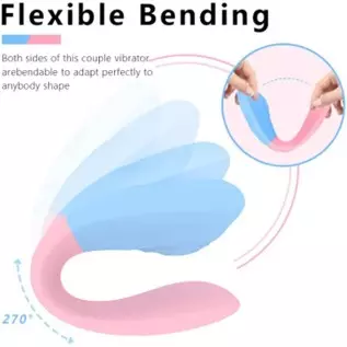 U-Shaped Couples Vibrator with Remote Control - G spot Stimulator with 10 Tapping & Vibrating Modes for Clitoral Stimulation, Ad U-Shaped Couples Vibrator with Remote Control - G spot Stimulator with 10 Tapping & Vibrating Modes for Clitoral Stimulation, Ad