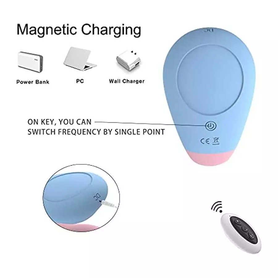 U-Shaped Couples Vibrator with Remote Control - G spot Stimulator with 10 Tapping & Vibrating Modes for Clitoral Stimulation, Ad