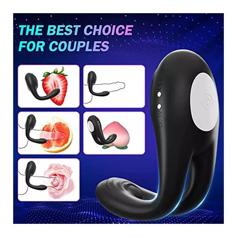 Vibrating Cock Ring Couple Vibrator - Penis Rings Adult Sex Toys for Men, 7 Vibration Modes Remote Control Silicone Panty Vibrat