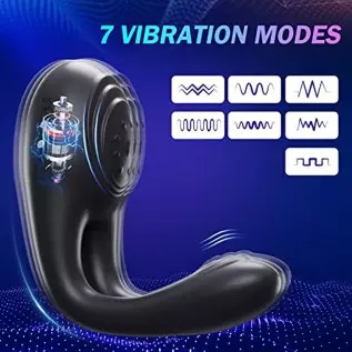 Vibrating Cock Ring Couple Vibrator - Penis Rings Adult Sex Toys for Men, 7 Vibration Modes Remote Control Silicone Panty Vibrat