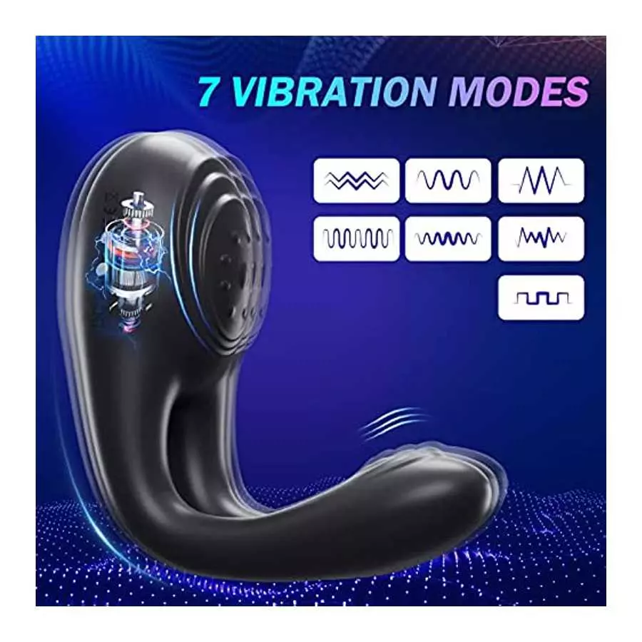 Vibrating Cock Ring Couple Vibrator - Penis Rings Adult Sex Toys for Men, 7 Vibration Modes Remote Control Silicone Panty Vibrat