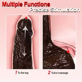 9.7 Inch Realistic Dildo with Suction Cup Dual-Layered Vibrating Penis for Vaginal G-spot and Anal Stimulatio, 8 Vibrating& 2 Ro 9.7 Inch Realistic Dildo with Suction Cup Dual-Layered Vibrating Penis for Vaginal G-spot and Anal Stimulatio, 8 Vibrating& 2 Ro