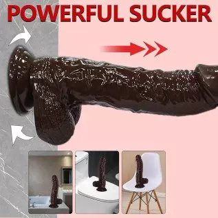 9.7 Inch Realistic Dildo with Suction Cup Dual-Layered Vibrating Penis for Vaginal G-spot and Anal Stimulatio, 8 Vibrating& 2 Ro 9.7 Inch Realistic Dildo with Suction Cup Dual-Layered Vibrating Penis for Vaginal G-spot and Anal Stimulatio, 8 Vibrating& 2 Ro