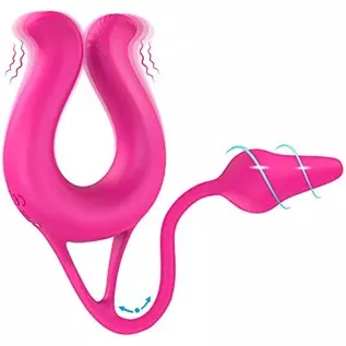 Couple Vibrator - Adorime Rechargeable Waterproof Sexual Ring Vibrator with 9 Powerful Vibrations，Adult Sex Toy for Men Women Co