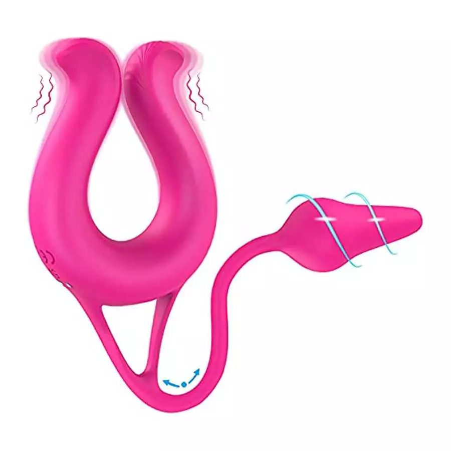 Couple Vibrator - Adorime Rechargeable Waterproof Sexual Ring Vibrator with 9 Powerful Vibrations,Adult Sex Toy for Men Women Co Couple Vibrator - Adorime Rechargeable Waterproof Sexual Ring Vibrator with 9 Powerful Vibrations,Adult Sex Toy for Men Women Co