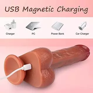 9 inch Thrusting Dildo Vibrator Sex Toys for Women, Vibrator Adult Sex Toys Realistic Vibrating Dildos with 3 Thrusting & Rotati