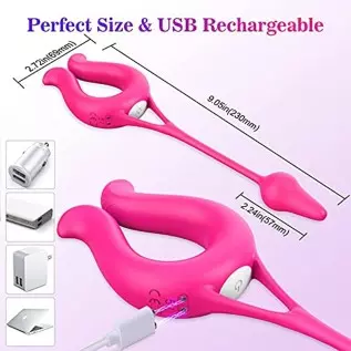 Couple Vibrator - Adorime Rechargeable Waterproof Sexual Ring Vibrator with 9 Powerful Vibrations,Adult Sex Toy for Men Women Co Couple Vibrator - Adorime Rechargeable Waterproof Sexual Ring Vibrator with 9 Powerful Vibrations,Adult Sex Toy for Men Women Co