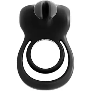 VeDO Thunder Bunny Rechargeable Vibrating Couples C-Ring, Clitoral Stimulation (Black Pearl)