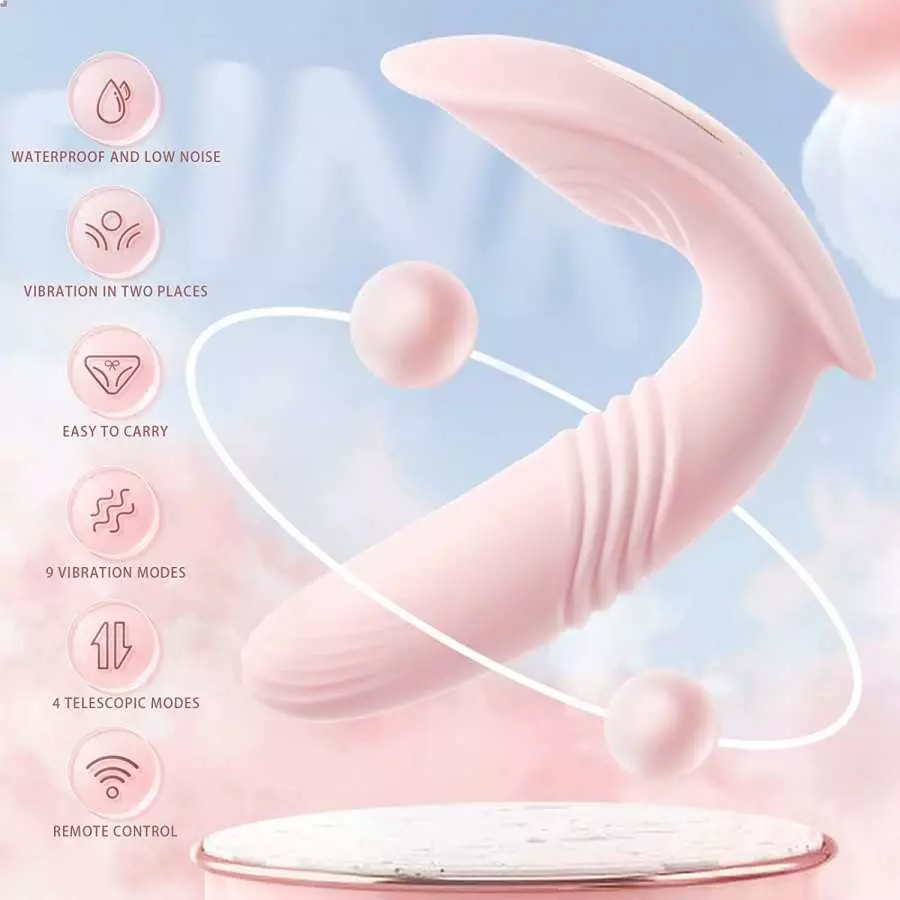 Sex Toys Dildo Vibrator for Adult Woman, LCD Remote Control Vibe Wearable Thrusting Vibrating Clitoralis Stimulator Sexual Pleas